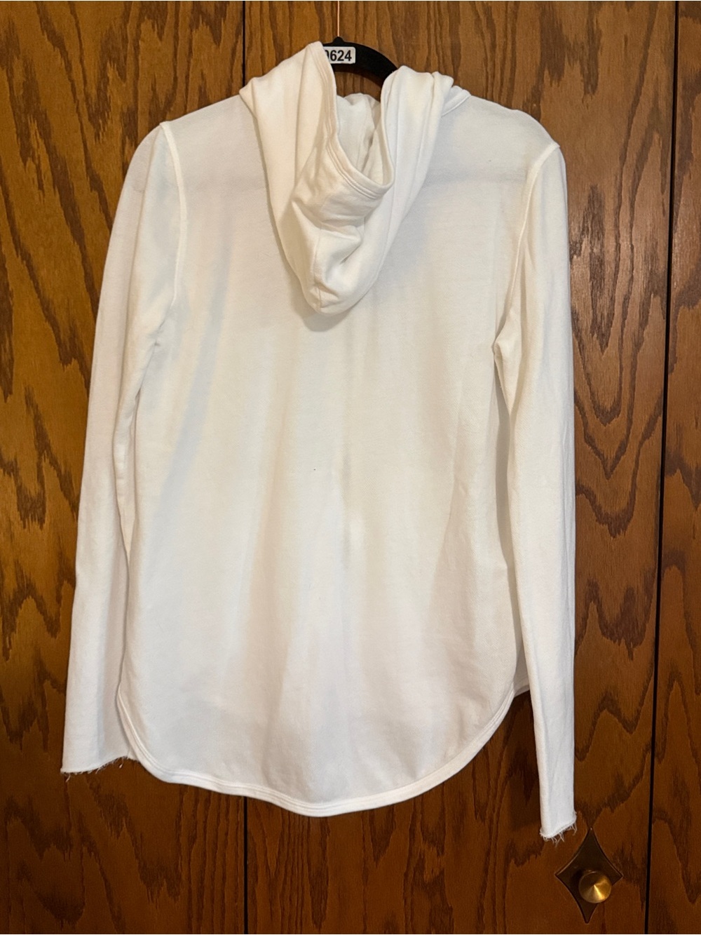 ATM Anthony Thomas Melillo White French Terry Zip Hoodie L - Picture 2 of 9